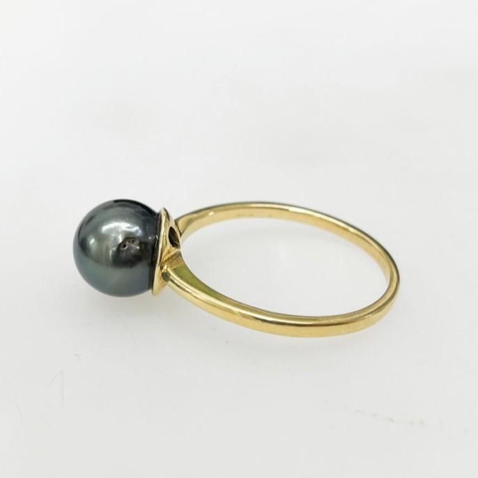 Akoya pearl ring 18k gold-Diamond Jewelry