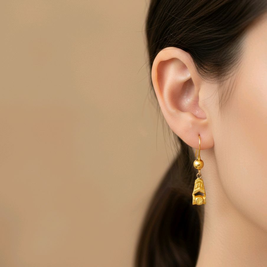 Vintage Gold Earring 23K / Anting Emas Vintage 23K / 324AMSWP1