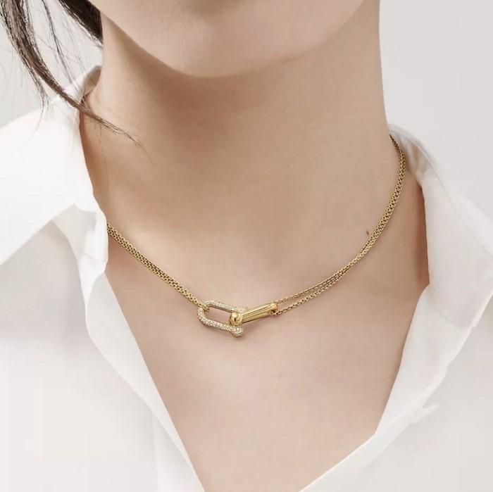 Chain Necklace 1 Hardware Chain Medium 18K Yellow Gold Diamond Jewelry-2KBD16LSNEW-HT