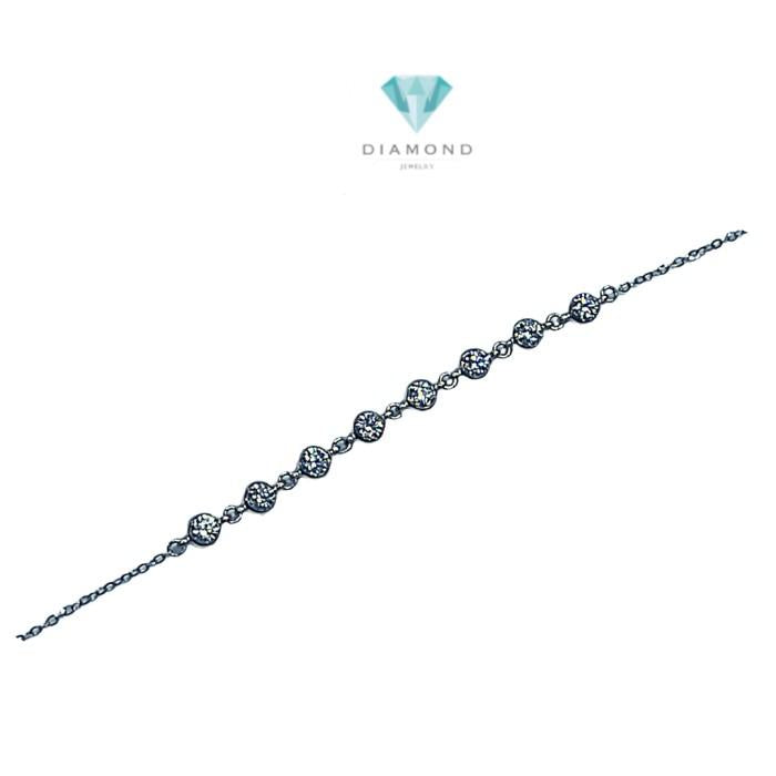 Dainty Bracelet 18K Gold And Sirkon -Diamond Jewelry-72GMS3WP-HT