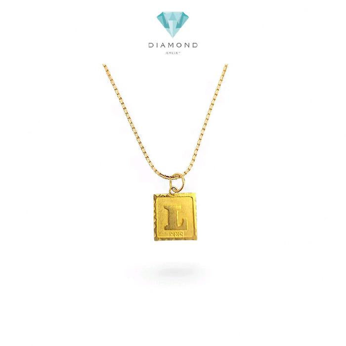 Gold letter L Pendants 23K / Liontin Emas Huruf L 23K / Diamond Jewelry / 243LMSWP1