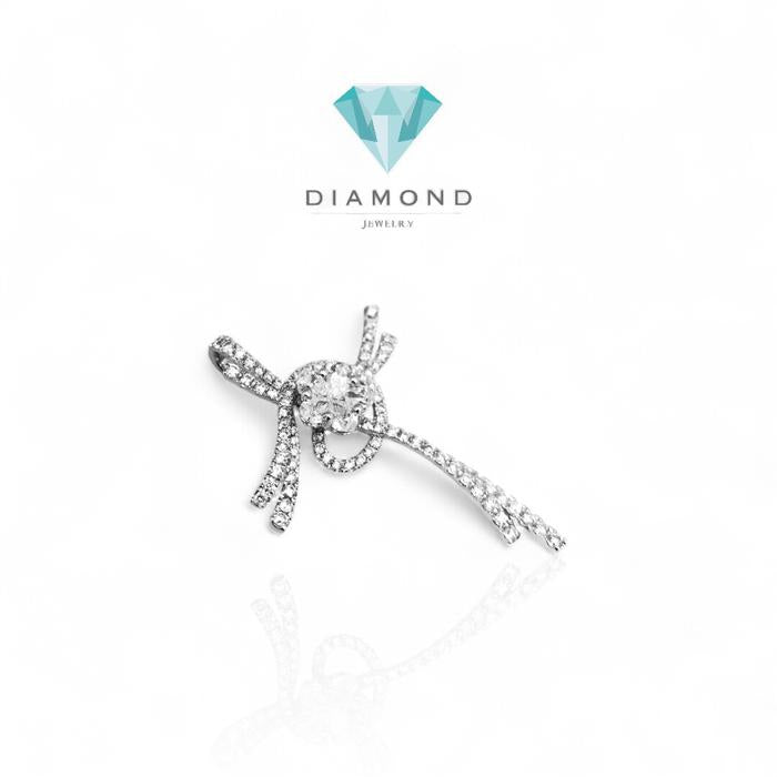 Liontin Berlian Salib Modern lotus/Diamond cross pendant lotus style- Diamond jewelry