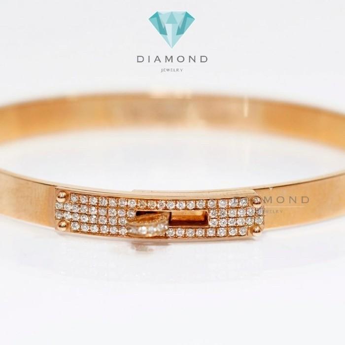 Diamond Bangle  kelly Diamond Jewelry - Rose Gold 030404-HT
