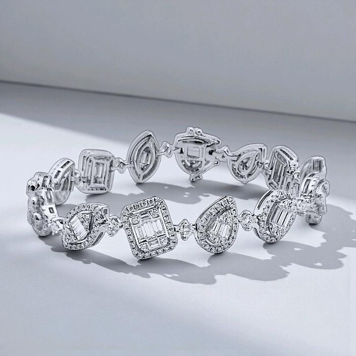 Fancyshape Diamond Bracelet 18K / Gelang Berlian Fancyshape 18K / Diamond Jewelry 398GB30000VIONLS HT