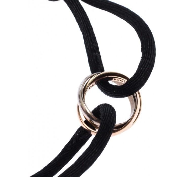 Trinity Tricolor in rope bracelet gold crt 18k / gelang tali robe 18k tricolor-Diamond Jewelry