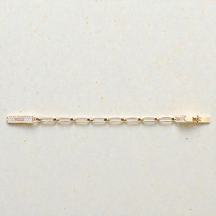 Kelly Chain Diamond Bracelet 18K/Gelang Rantai Kelly Berlian-Diamond Jewelry-439GBD2400LS