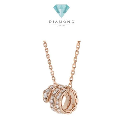 Viper snake seduttor necklace diamond 18K gold -Diamond Jewelry