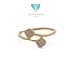 Cincin Emas Model Bunga Clover 700K-Diamond Jewelry-419CMS124LS-HT