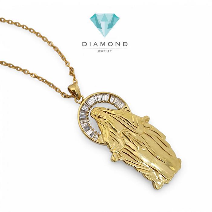 Liontin Emas Bunda Maria 18K-Diamond Jewelry