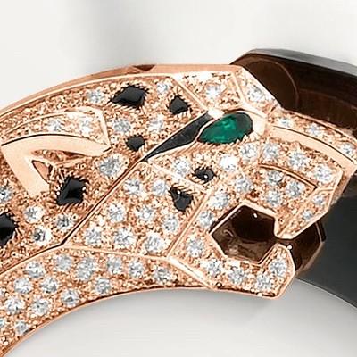 Panthere onyx pendant Diamond and onyx white hold 18 K Diamond Jewelry