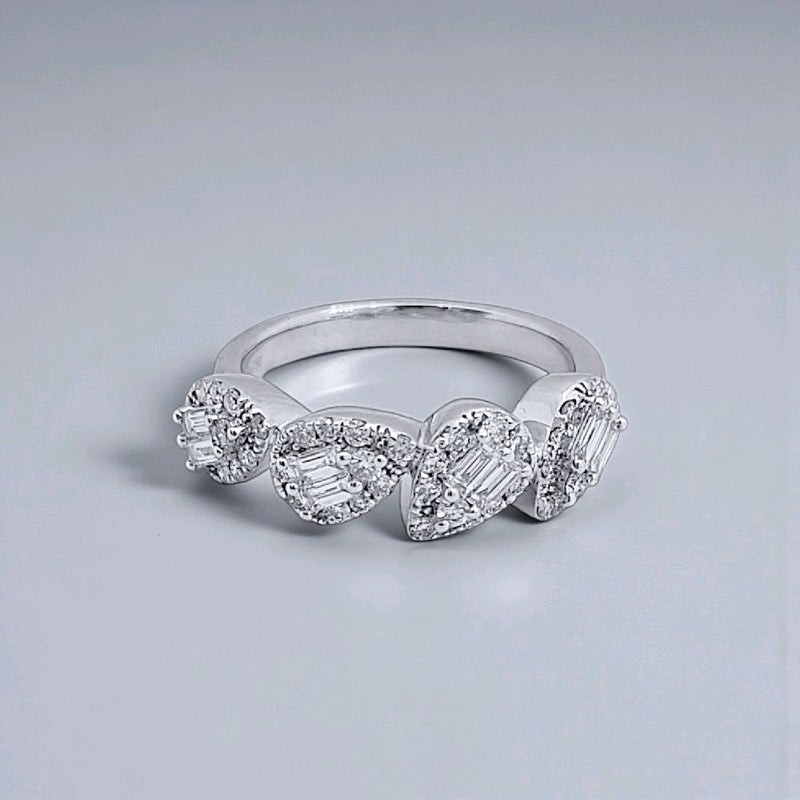 Tear Drop Diamond Ring 18K / Cincin Berlian Tear Drop 18K / Diamond Jewelry 374CB7700KVLS - HT