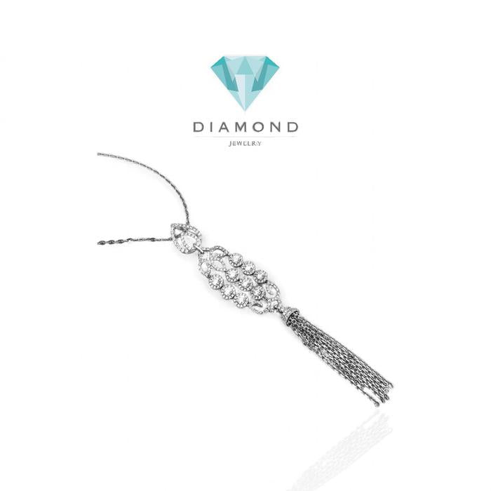 Kalung berlian panjang model rumbai