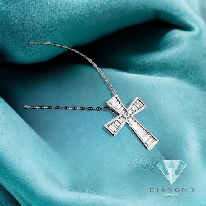 Baguette Diamond Cross Pendant