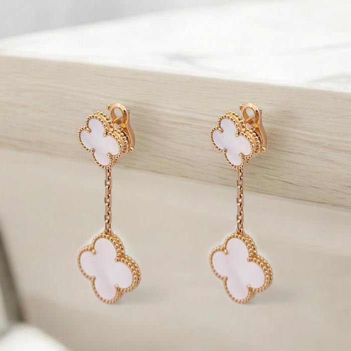 MOP Magic Alhambra Earrings / Diamond Jewelry