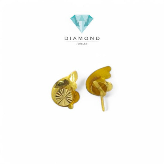 Anting Mas Tusuk Model Keong 23K-Diamond Jewelry