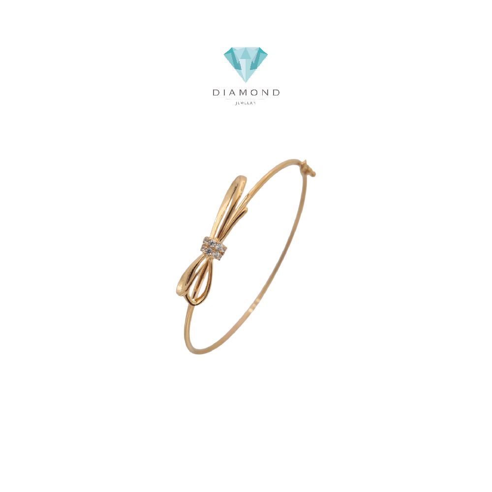 Gold Ribbon Bangle 16K / Gelang Emas Pita 16K / Diamond Jewelry / 466GMS420LS