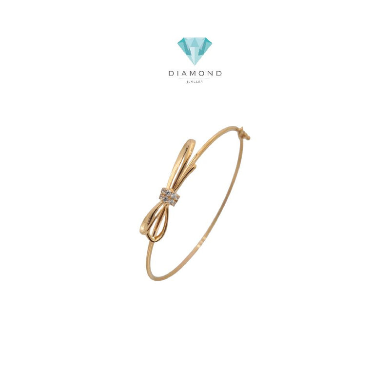 Gold Ribbon Bangle 16K / Gelang Emas Pita 16K / Diamond Jewelry / 466GMS420LS