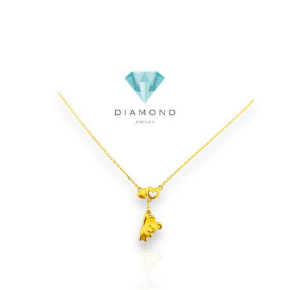 Kalung emas winnie bear/pure gold necklace/kalung emas murni winni bear- 24K Diamond Jewelry
