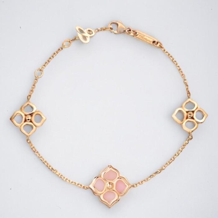 Pink petal opal diamond bracelet chp 18k-Diamond Jewelry