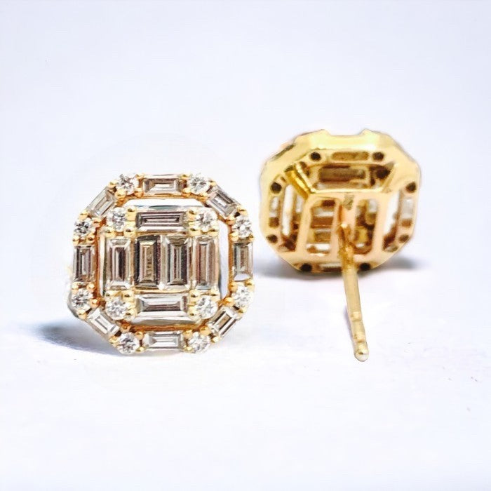 Diamond Baguette Earrings-Anting Berlian Baguette-Diamond Jewelry