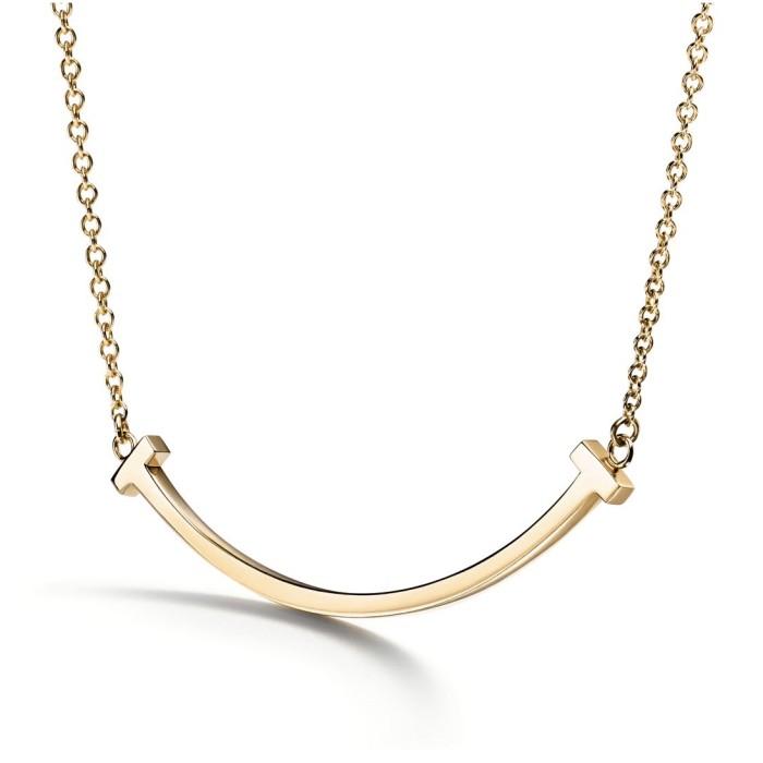 Smile Necklace Medium 18K White/Rose Gold Diamond Jewelry-97KMSSM267RY-HT