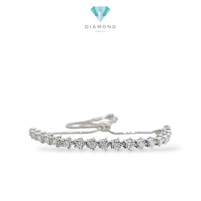 Tennis Diamond Listring Bracelet 18K / Gelang Serut Diamond 18K / Diamond Jewelry / 410GB1880LS