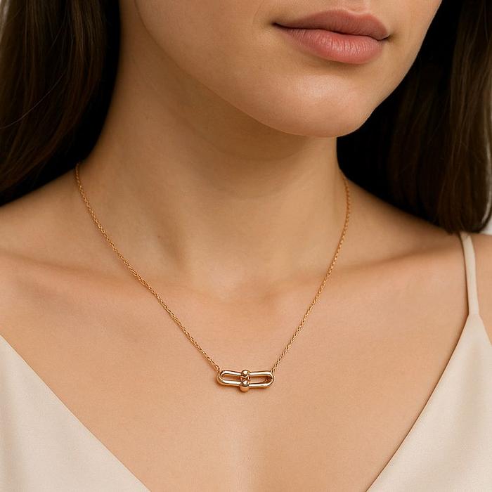 Hardwear Medium Necklace 18K / Kalung Rantai Sedang 18K / Diamond Jewelry 18KBD770RB-HT