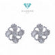 Anting berlian tapper bunga 18k-diamond jewelry