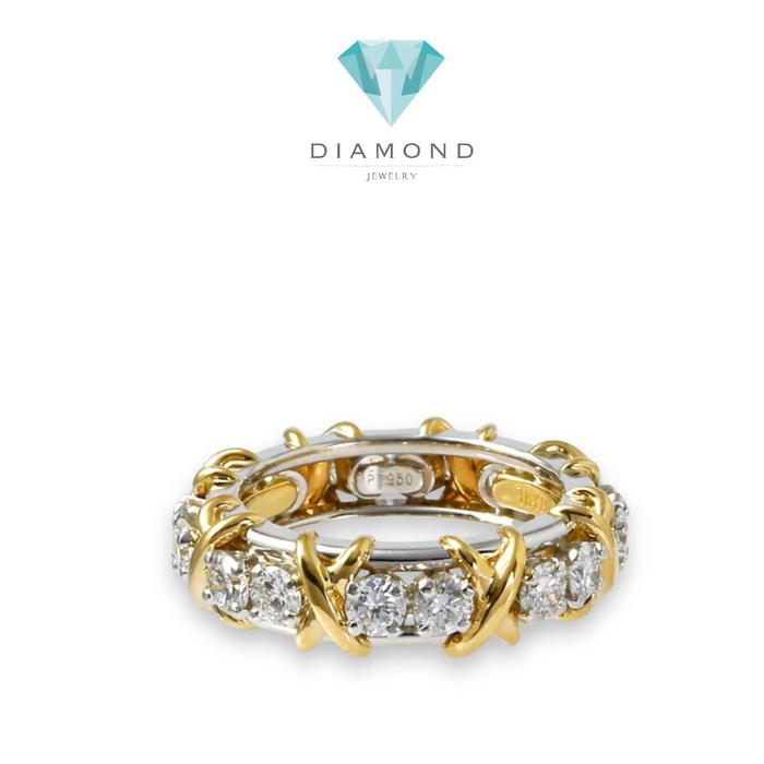 Cross X Ring Pave Diamond Ring / Diamond Jewelry-2CB2050AN-HT