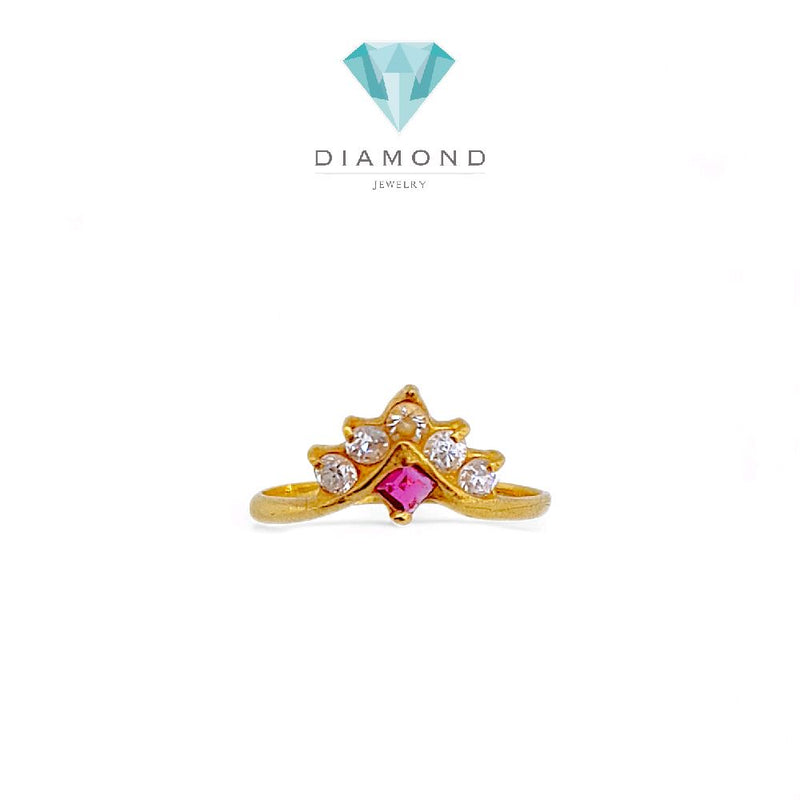 Crown Gold Ring 23K / Cincin Emas Mahkota 23K / 77CMSWP2