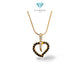 Black Heart Gold Pendants 23K / Diamond Jewelry / 171LMSWP2