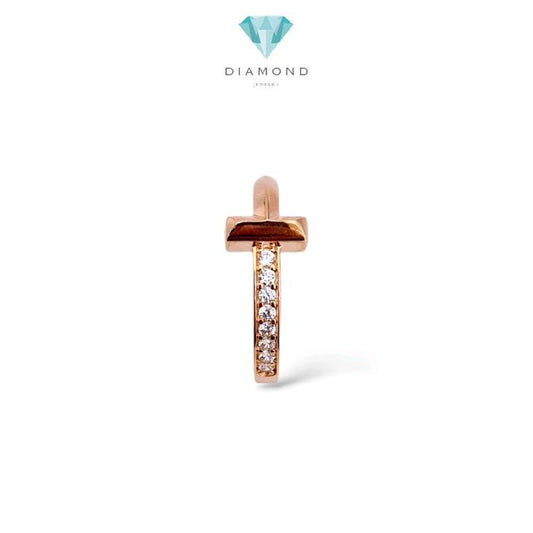 T Rings Rose Gold 17K / Cincin T Rose Gold 17K / Diamond Jewelry / 442CMS17OLS