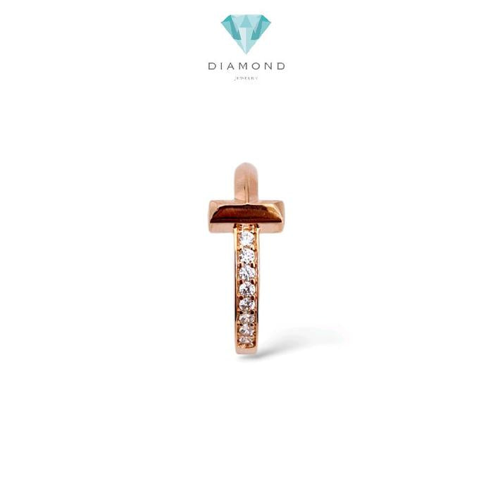 T Rings Rose Gold 17K / Cincin T Rose Gold 17K / Diamond Jewelry / 442CMS17OLS