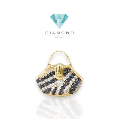 Rosato Bag Pendant 18K Gold -Diamond Jewelry-174LMSWP9-HT