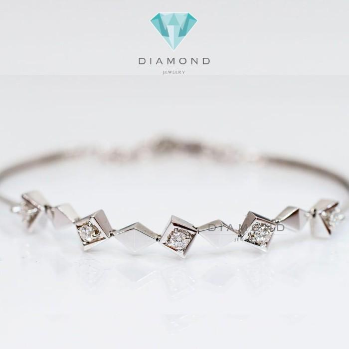 Diamond Bangle - Gelang Berlian - Diamond Jewelry - White 03030414