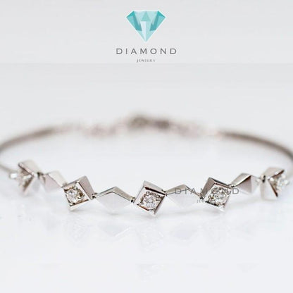 Diamond Bangle - Gelang Berlian - Diamond Jewelry - White 03030414