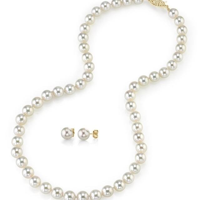 Akoya White pearl mutiara asli kalung/anting/gelang