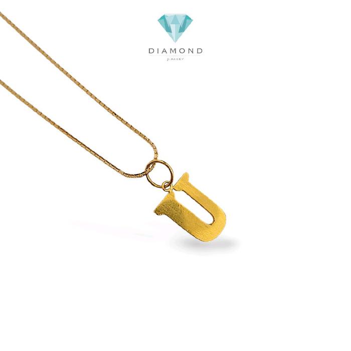 Gold Pendants Letter U 23K / Liontin Emas Huruf U 23K / Diamond Jewelry / 297LMSWP1