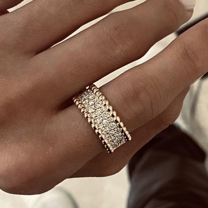 Perlee pave diamond vc 18k rose gold-Diamons Jewelry