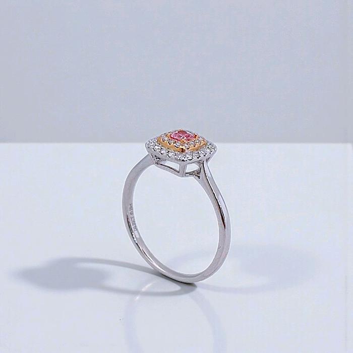 Pink Cushion Diamond Ring 18K / Cincin Berlian Pink Cushion 18K / Diamond Jewelry 378CB827BMLS - HT