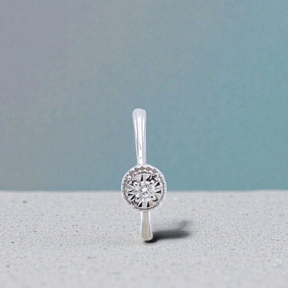 Solitaire Diamond Ring 18K / Cincin Diamond Solitaire 18K / Diamond Jewelry / 384CB289LS