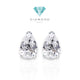 Pearshape Lab Grown Diamond Earring 3CT  18K- Elsy Jewelry