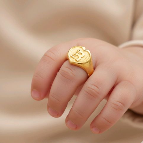 R Gold Ring 24K / Cincin Emas R 24K / 111CMSWP1