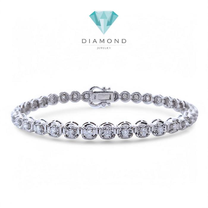 Tennis bracelet 6 ctlook 18 k white gold Diamond Jewelry-382GBSD5675LS384-GB1600PFLS39-GBPF2160LS-385GB2900PFLS