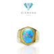 Turqoise blue mans ring 23k / cincin emas batu pria Gold-Diamond Jewelry