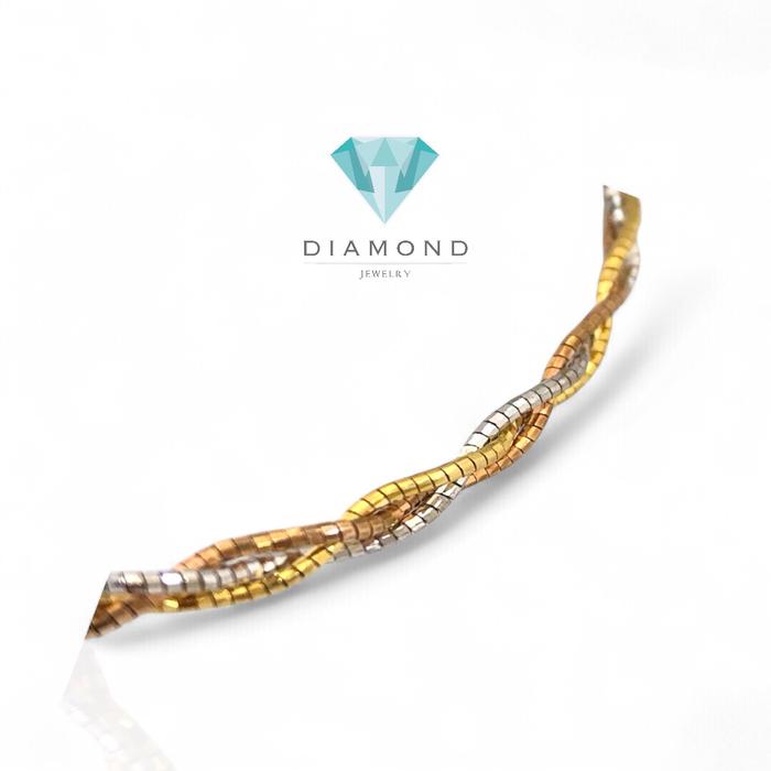 Gelang Emas Tali 3 Color 750K-Diamond Jewelry-298GMSLS-HT