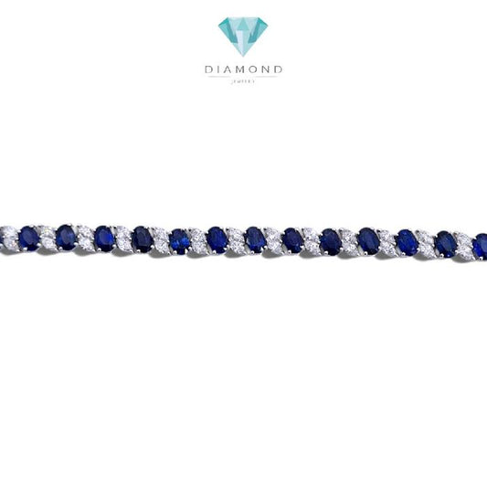 Blue Sapphire Diamond Bracelet 18K / Gelang Berlian Blue Sapphire 18K / Diamond Jewelry / 8GB11500PGK