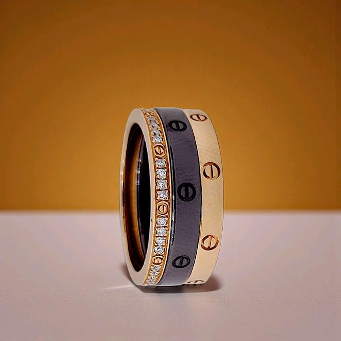Trinity Love Diamond Ring 18K / Cincin Trinity Love Berlian 18K / Diamond Jewelry-HT