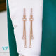 Dangling Diamond long rose gold 18k-Diamond jewelry