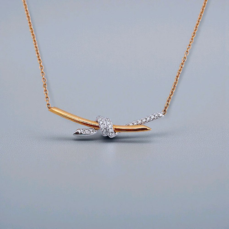 Knot Diamond Necklace 18K / Kalung Berlian Knot 18K / Diamond Jewelry 117KBD98000AB-HT